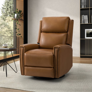 Manhattan leather best sale match glider recliner